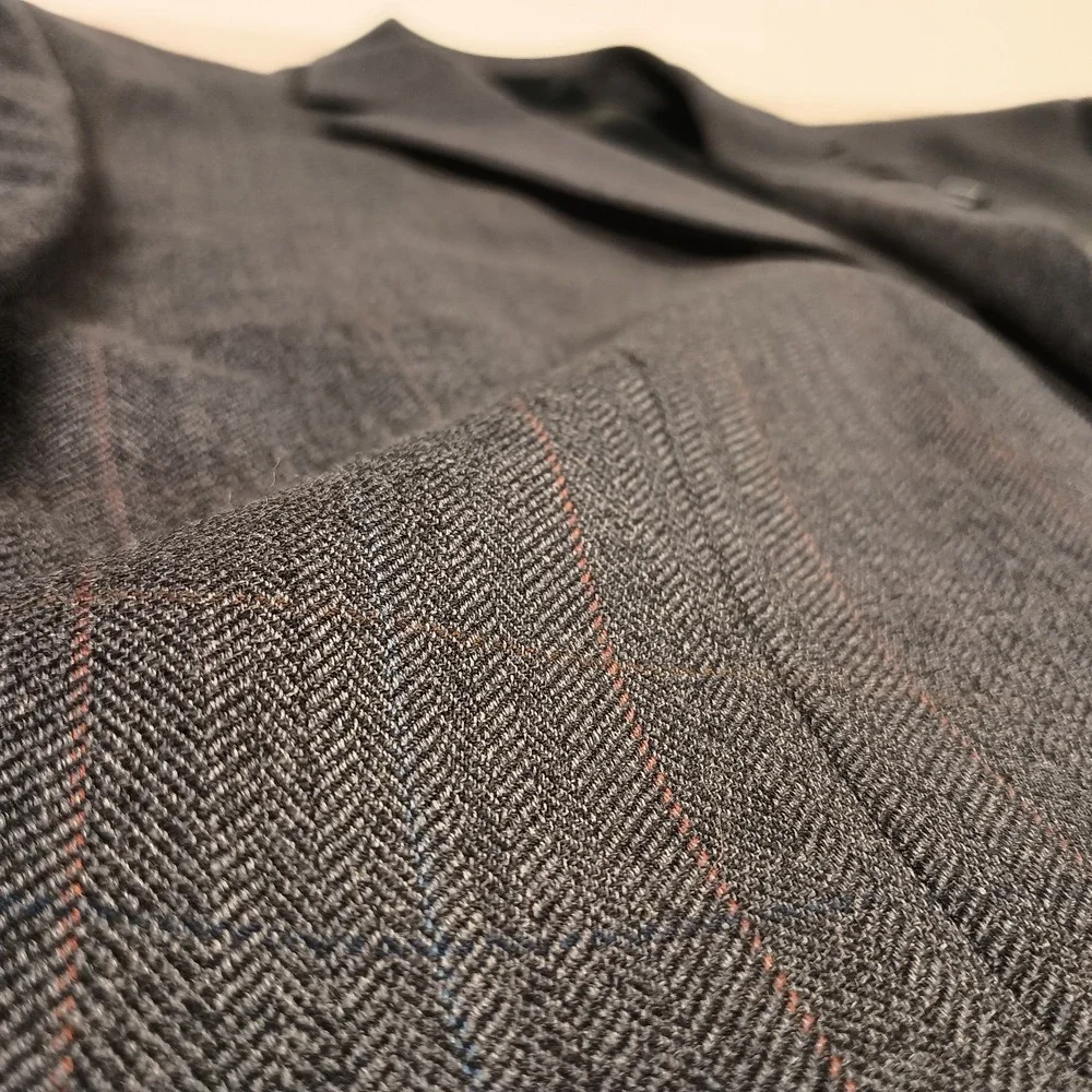 NEW Pronto Uomo Platinum 46S Blue Herringbone With Red & Blue Windowpane Blazer‎